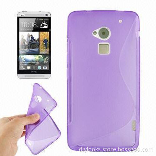 Special Design X-line Anti-skid TPU Protective Case for HTC One Max/T6, Purple Color